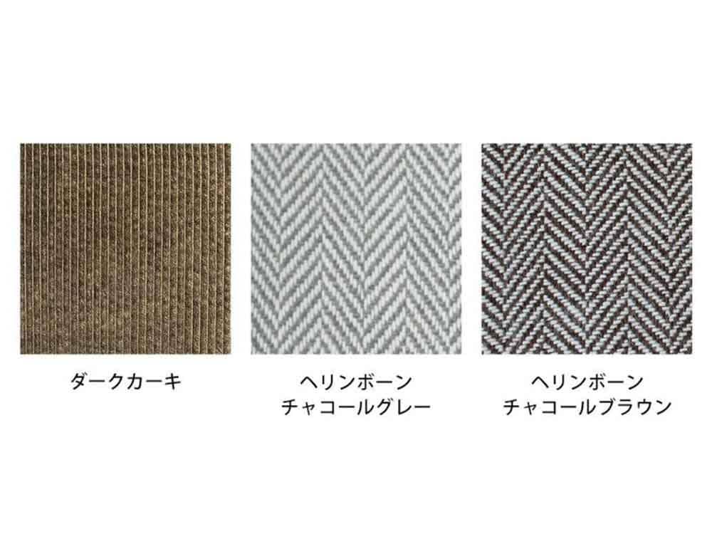 グレーと銀の模様のウール織物