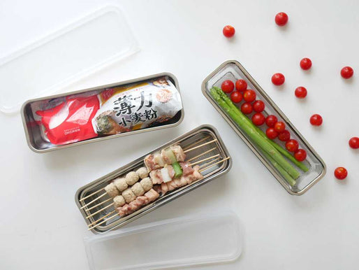 【Arnest/アーネスト】1/2スリムサイズ お料理はかどる蓋付き角バット・角ザル