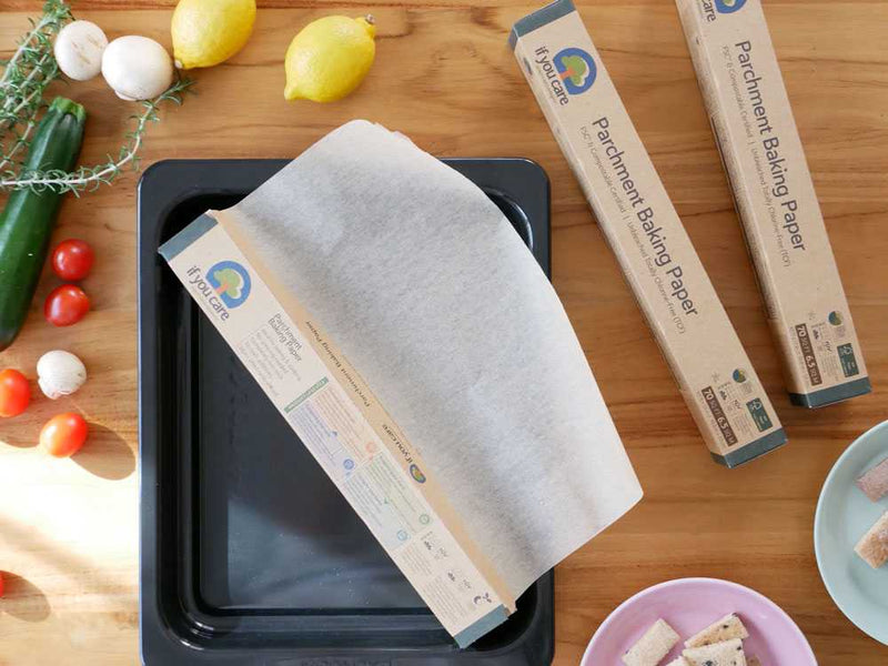 【if you care/イフユーケア】無漂白パーチメントベイキングペーパー 幅33cmx19.8m / 単品&ラージベイキングカップ2セットの仕様シーン1