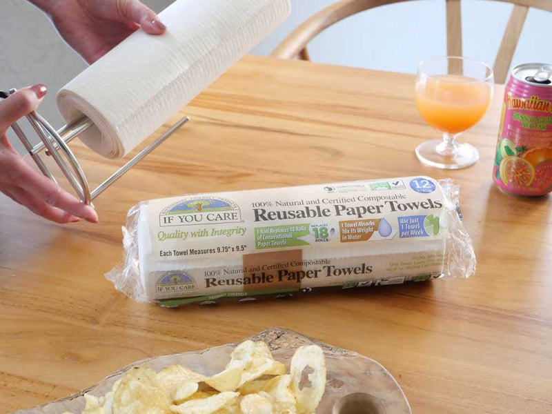 【if you care/イフユーケア】100%ナチュラル高吸水リユーザブルペーパータオル 1ロール12枚 / 2ロールセットの仕様シーン1