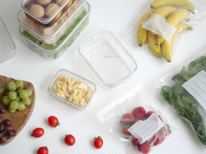 【EMBALANCE/エンバランス】食材を美味しく保つ保存容器 ジッパーバッグ / バラエティ×2(14枚セット)の仕様シーン1