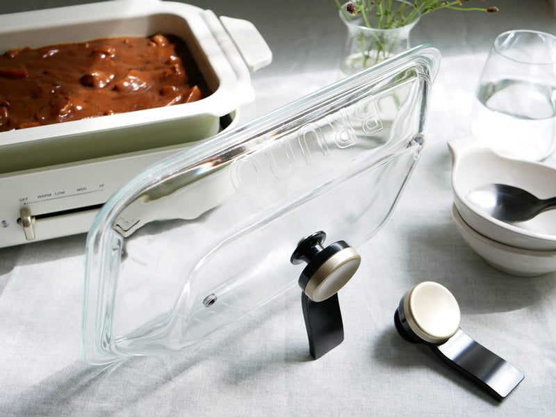 BRUNOのコンパクトホットプレート用グラスリッドとスタンドノブ