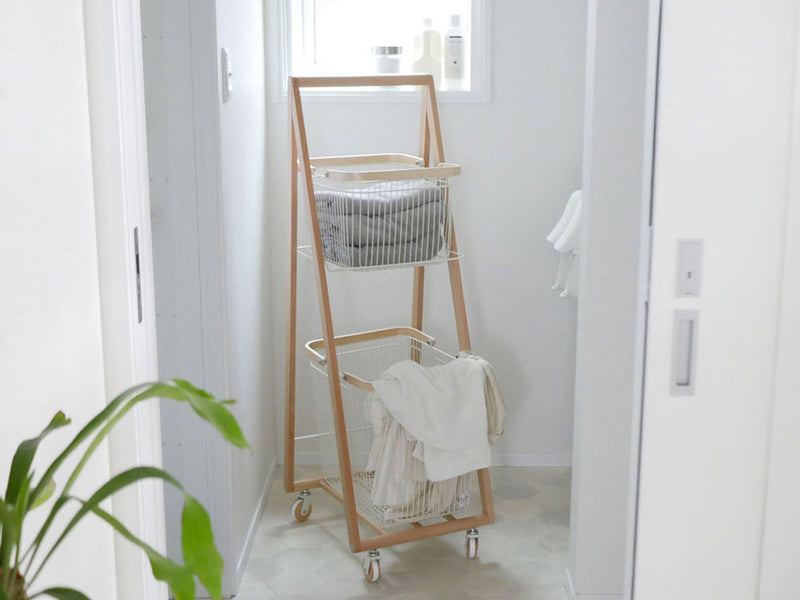 二段バスケット付きマッシュキャリーワゴンL