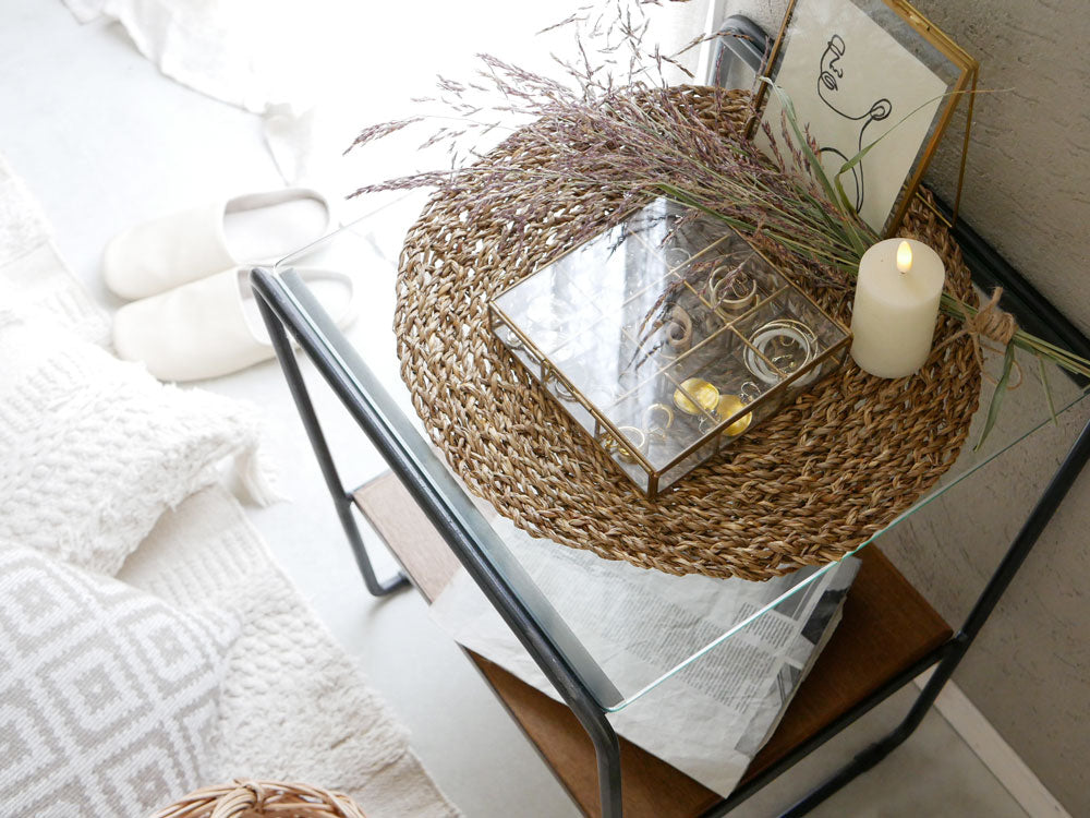 a.depecheのアッシュ無垢サイドテーブル