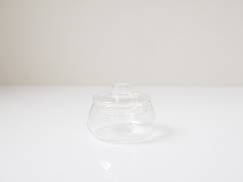 キントーUNITEAの透明ガラスシュガーポット