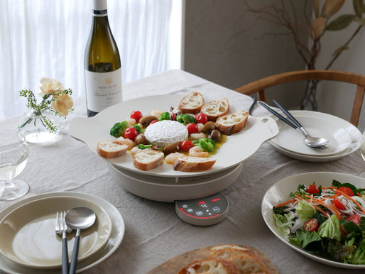 【recolte】卓上IHクッキンググリドル クリームホワイト / 《エコバッグ付き - HinataLife限定セット》