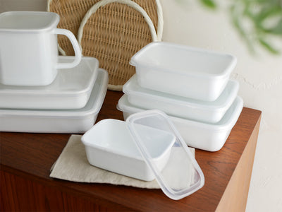 【野田琺瑯/ノダホーロー】WhiteSeries 毎日の調理に頼もしいホーロー保存容器 シール蓋付