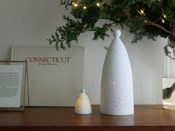 クリスマスデコレーション用「Angel of light」磁器製花瓶にLEDライトを組み込んだ装飾品