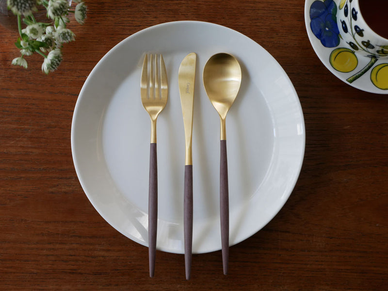 【Cutipol/クチポール】MIO ブラウンゴールドのディナー用フォークとスプーンのセット