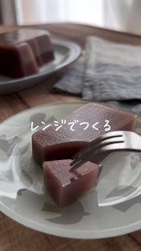 レンジで簡単♪材料3つの水ようかん💕