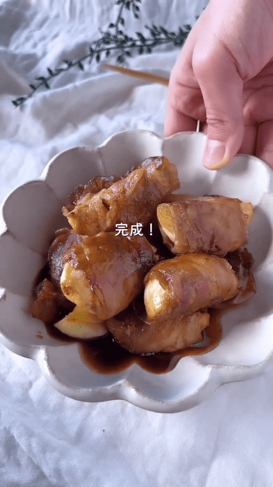 旬を味わう肉巻き新玉