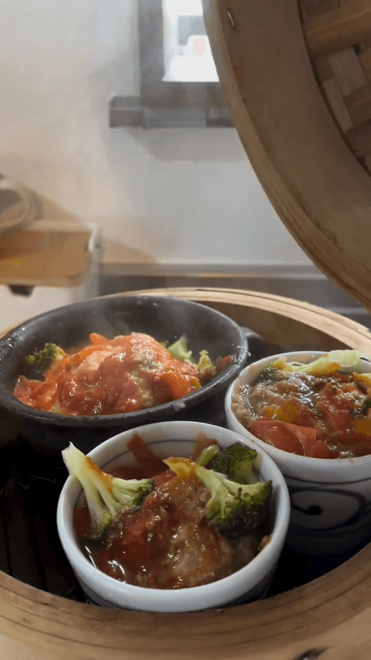 丸めないカップ蒸しハンバーグ