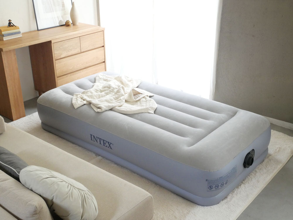 INTEX Ultra Plush エアーベッド シングル。値下げしました！ INTEX/インテックス】寝心地と耐久性にこだわった電動エアーベッド