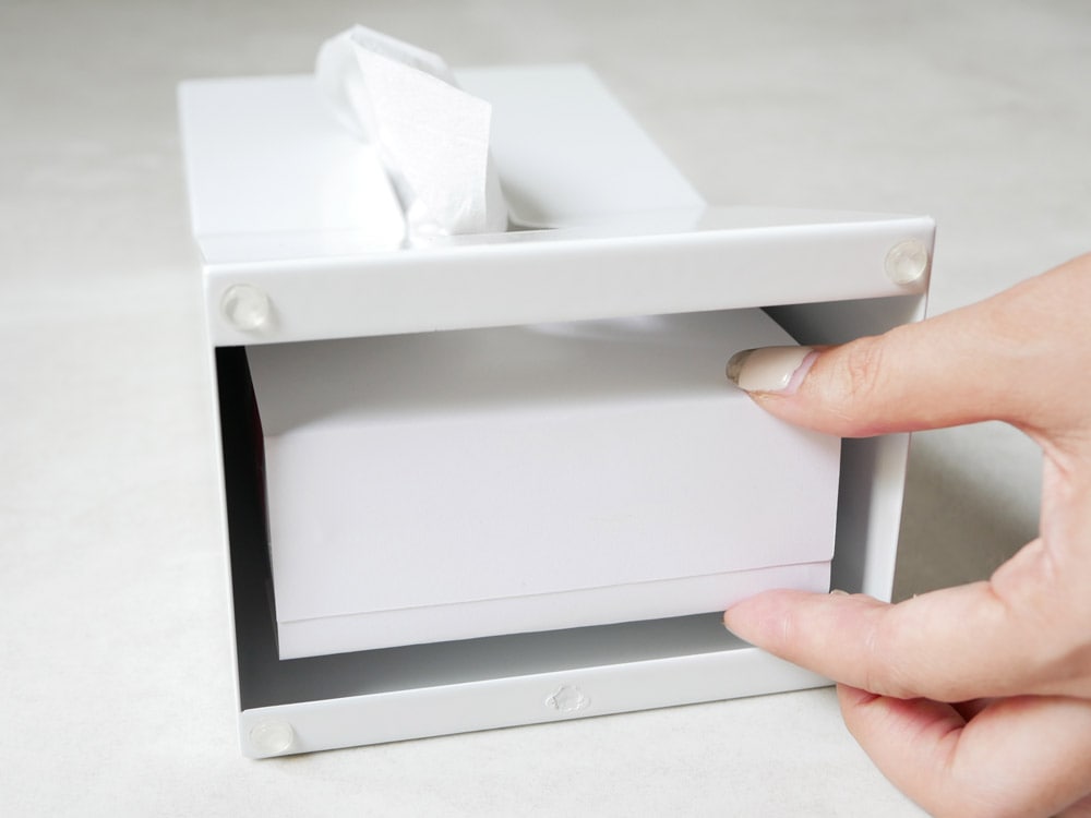 デュエンデの縦置きABSティッシュスタンド