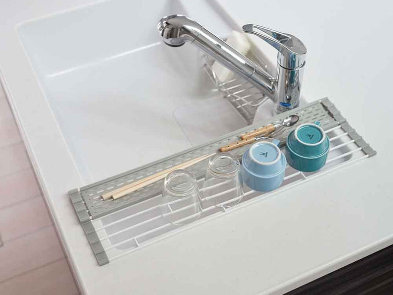 シリコーントレー付き折り畳み水切り