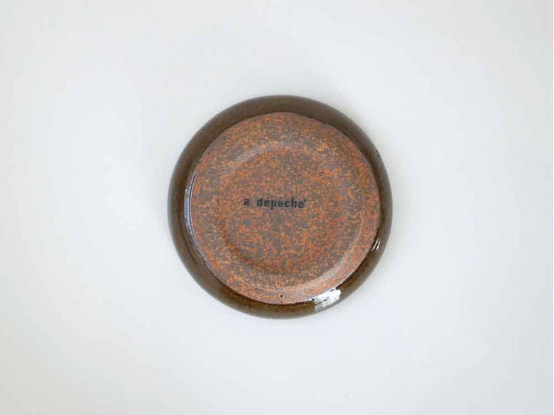 アデペシュの焼き色手作り陶器豆皿