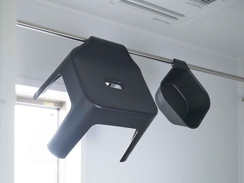 YAMAZAKIタワー銀色マグネット浴室用湯おけ