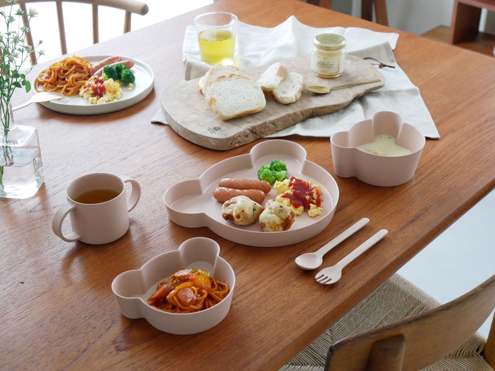 白いタック ビオ キッズディッシュ マグ