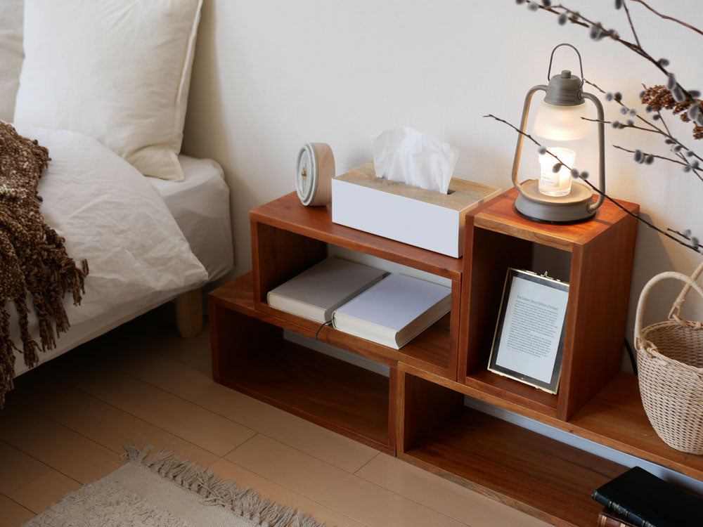 POSH LIVINGのマンゴーウッドとアイアン製ティッシュケース