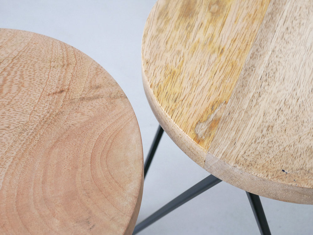 POSH LIVINGのアイアンとマンゴーウッド製サークルスタンド