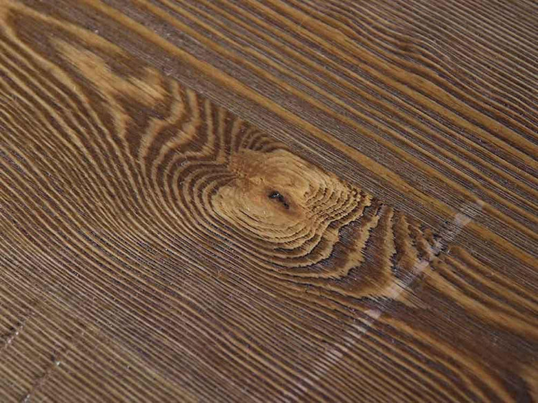 ブラウン無垢材とスチールのWARM LDテーブル