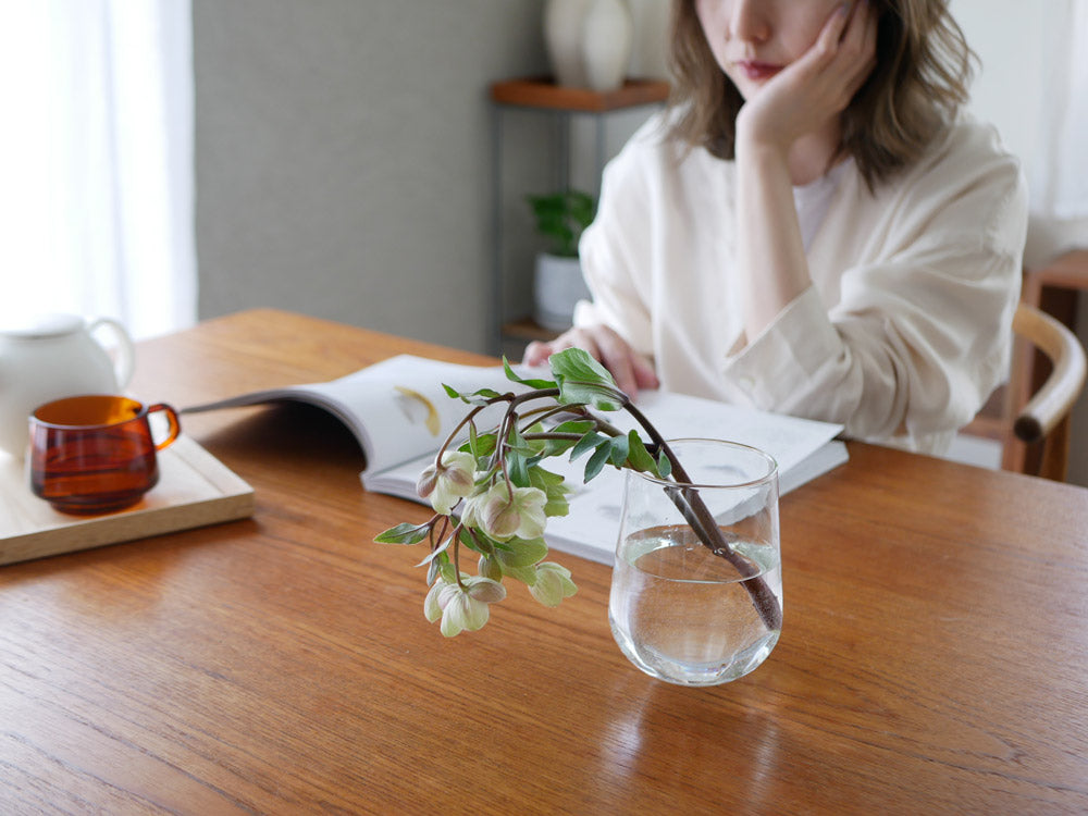 ホーンプリーズ製リサイクルガラスのオヴァル花瓶