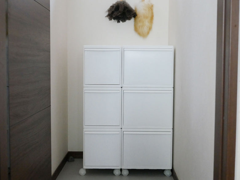 ライクイットのオールホワイト組み合わせ収納ケース