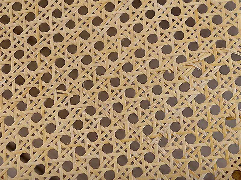 チーク無垢材とラタンの120cm幅キャビネット