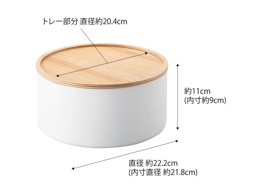 RINブランドのスチール製蓋付き収納ケース