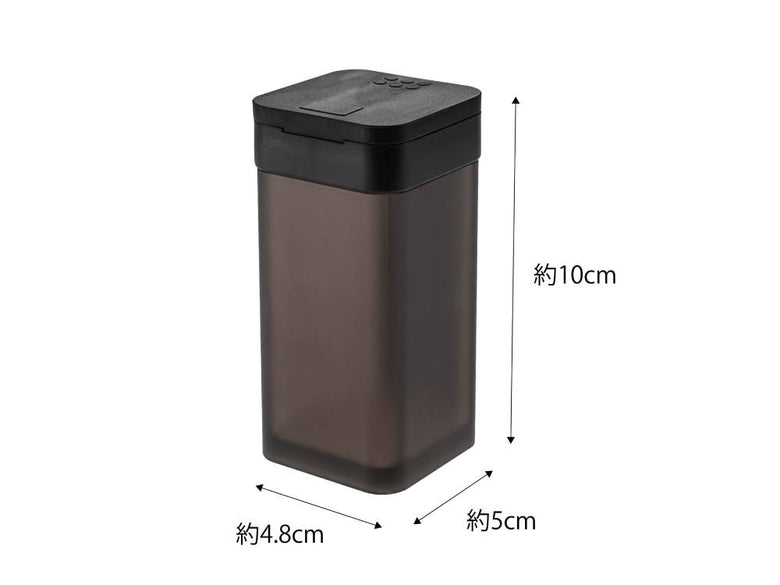 タワーブランドの黒いマグネットスパイスボトル