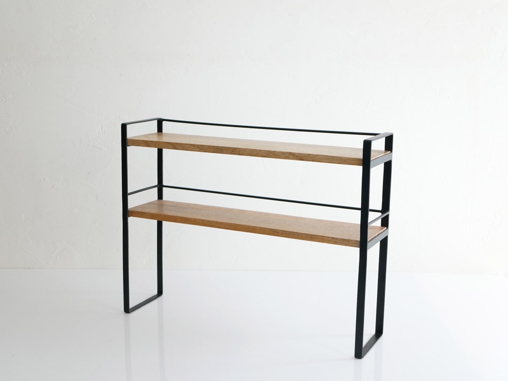 ポッシュリビングのマンゴーウッドとアイアン製マルチラック