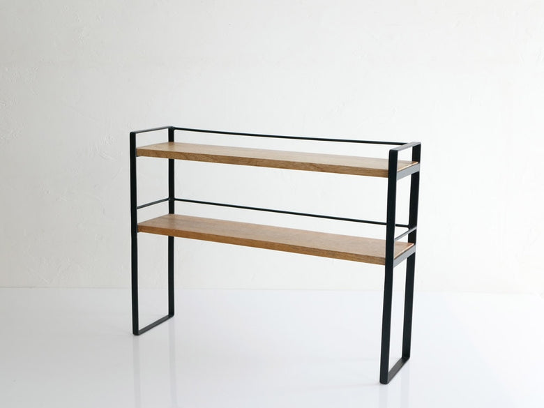 ポッシュリビングのマンゴーウッドとアイアン製マルチラック