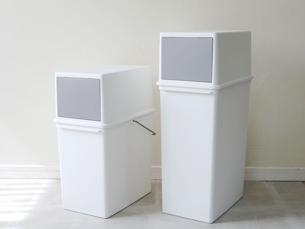 like-itの白いフロントオープントラッシュビン