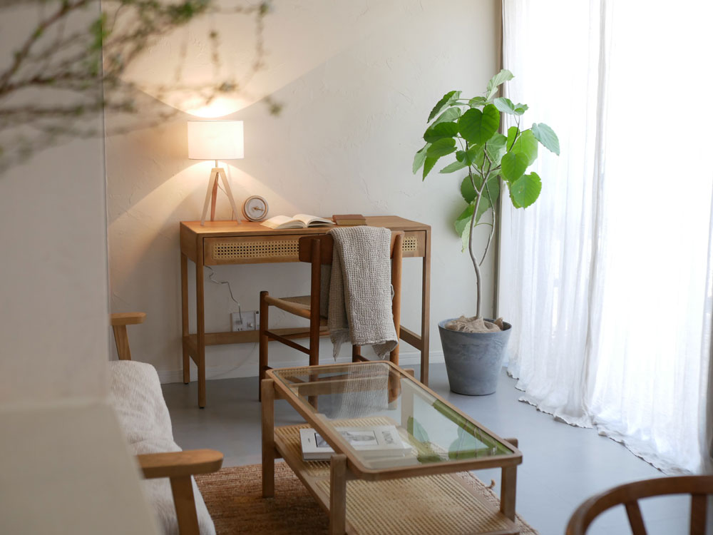 Sunflower Rattan/サンフラワーラタン】KAGOME ラタン×チーク無垢材