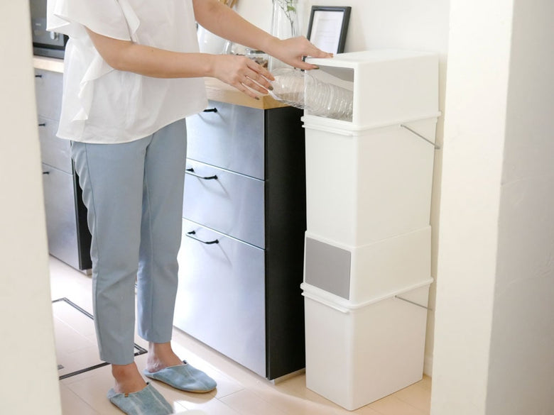 ライクイット フロントオープントラッシュビン ホワイト