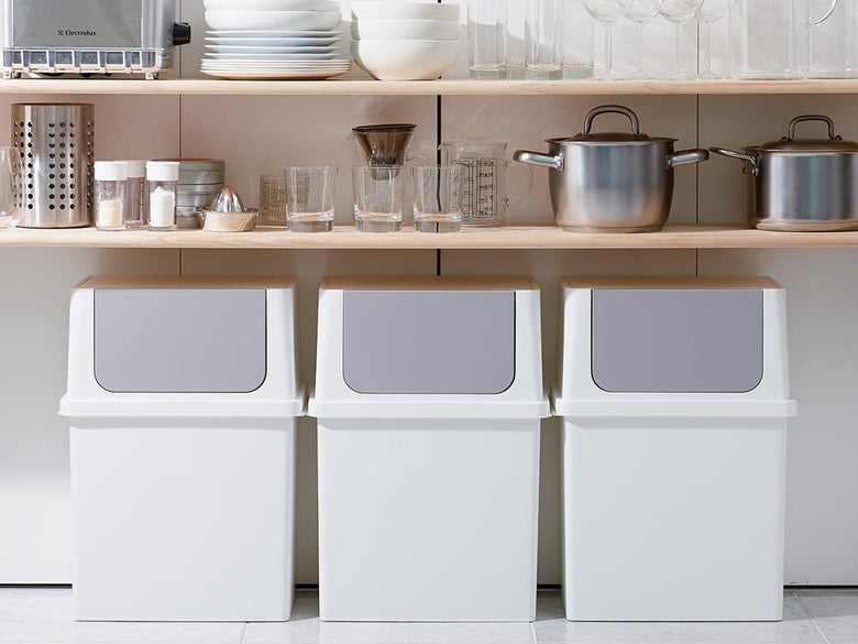 like-it フロントオープン白色トラッシュビン