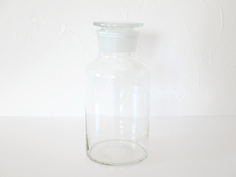 ポッシュリビングのガラスメディシンボトル 直径14cm 高さ30cm