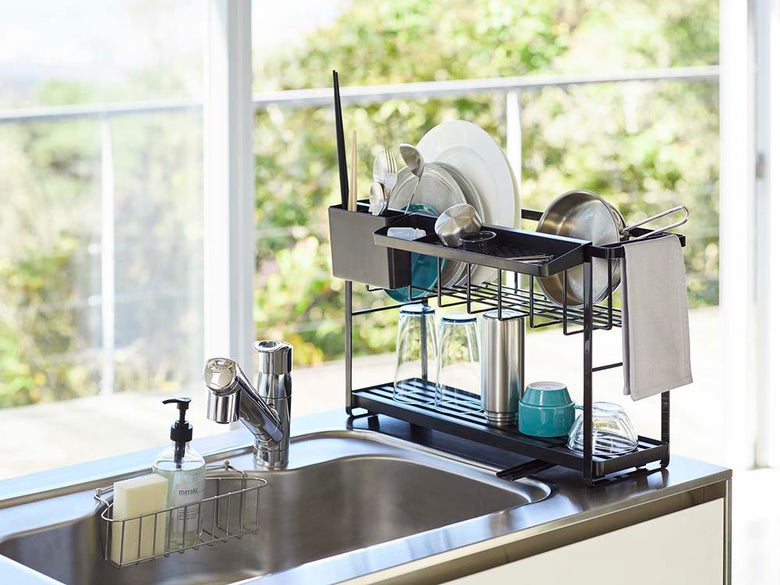 タワーのスリム2段式水切りワイヤーバスケット