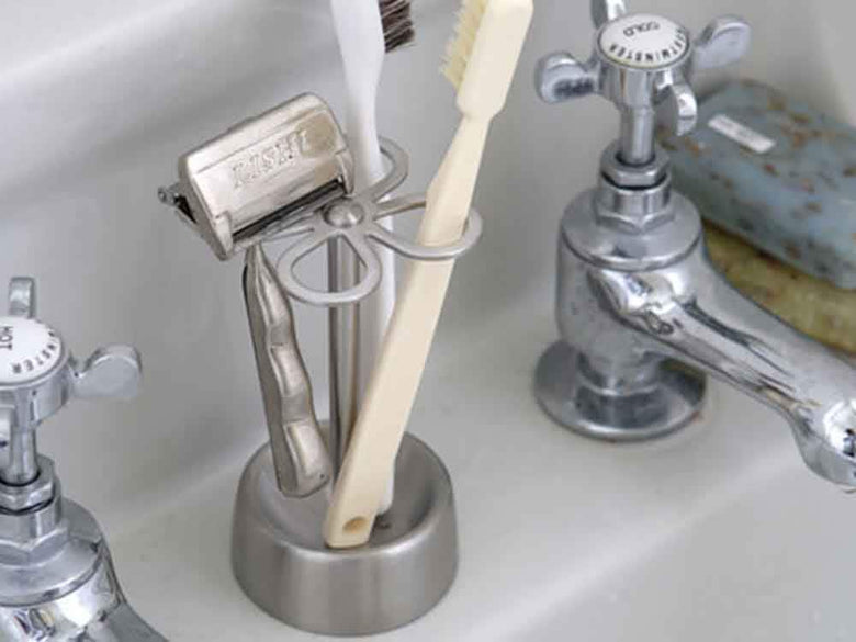 ステンレス4ホール歯ブラシホルダー