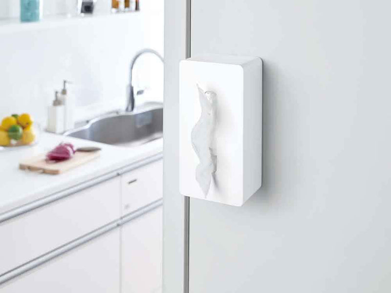 壁に取り付けるABS製マグネットティッシュケース