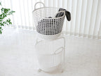 ライクイットの灰色2段ランドリーバスケット