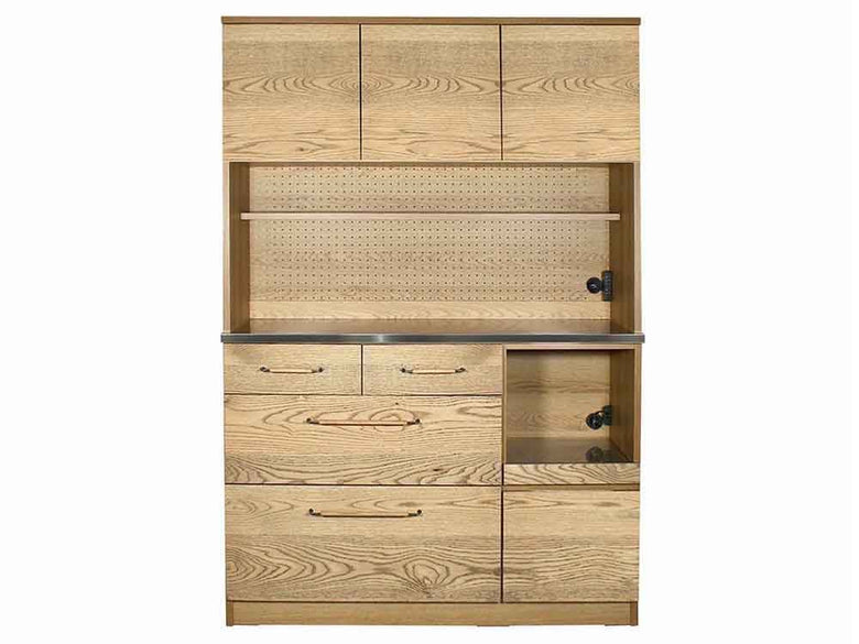 アデペシュ製オークキッチンボード、引き出し付き