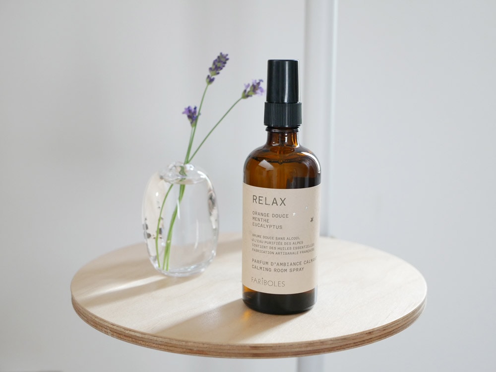 FARIBOLES バランシングルームミスト100mlのガラスボトル