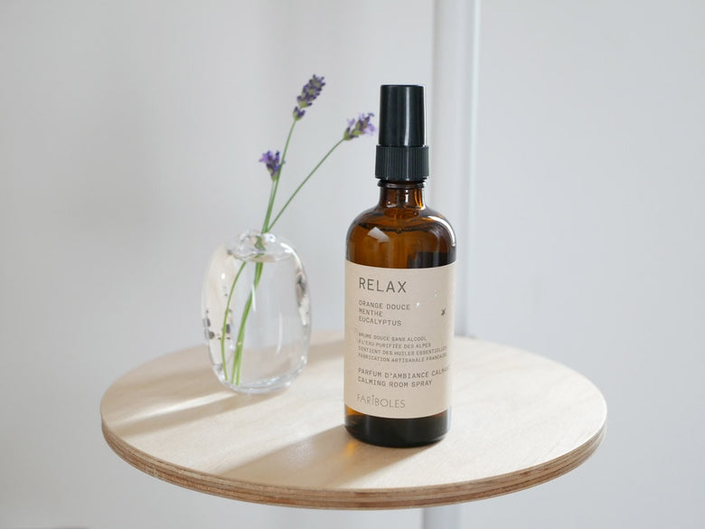 FARIBOLES バランシングルームミスト100mlのガラスボトル