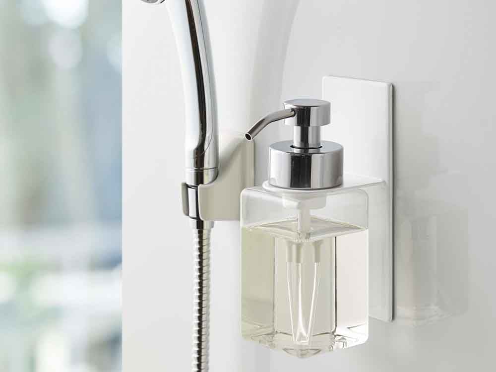 マグネット付きスチール製ソープディスペンサーホルダー