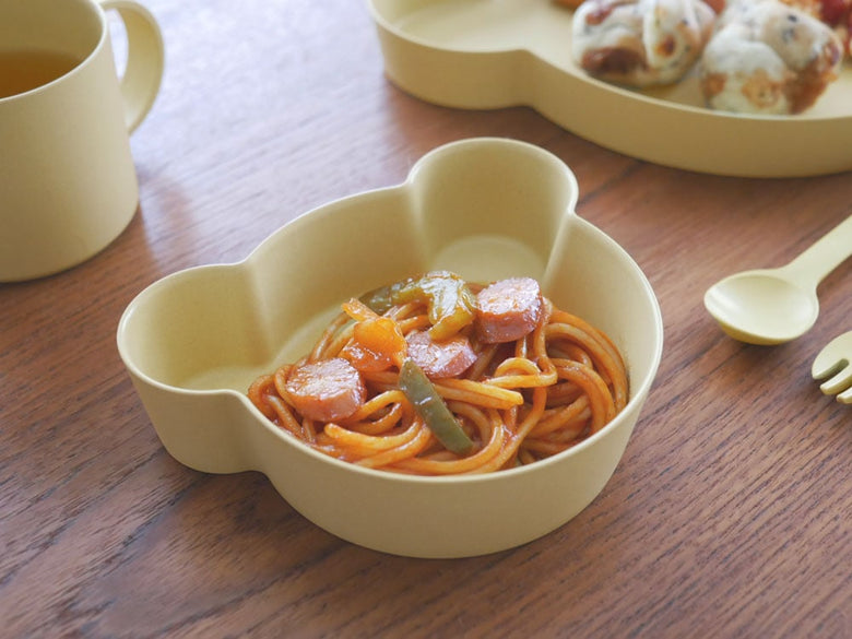 ベア型ビオキッズディッシュボウルとスプーン