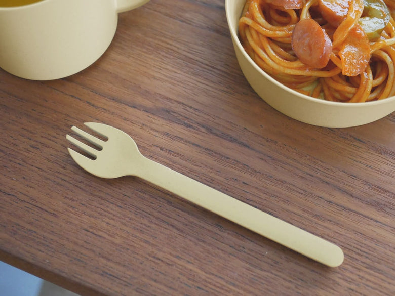 ビオキッズ用木目ディッシュセット（スプーン・フォーク）