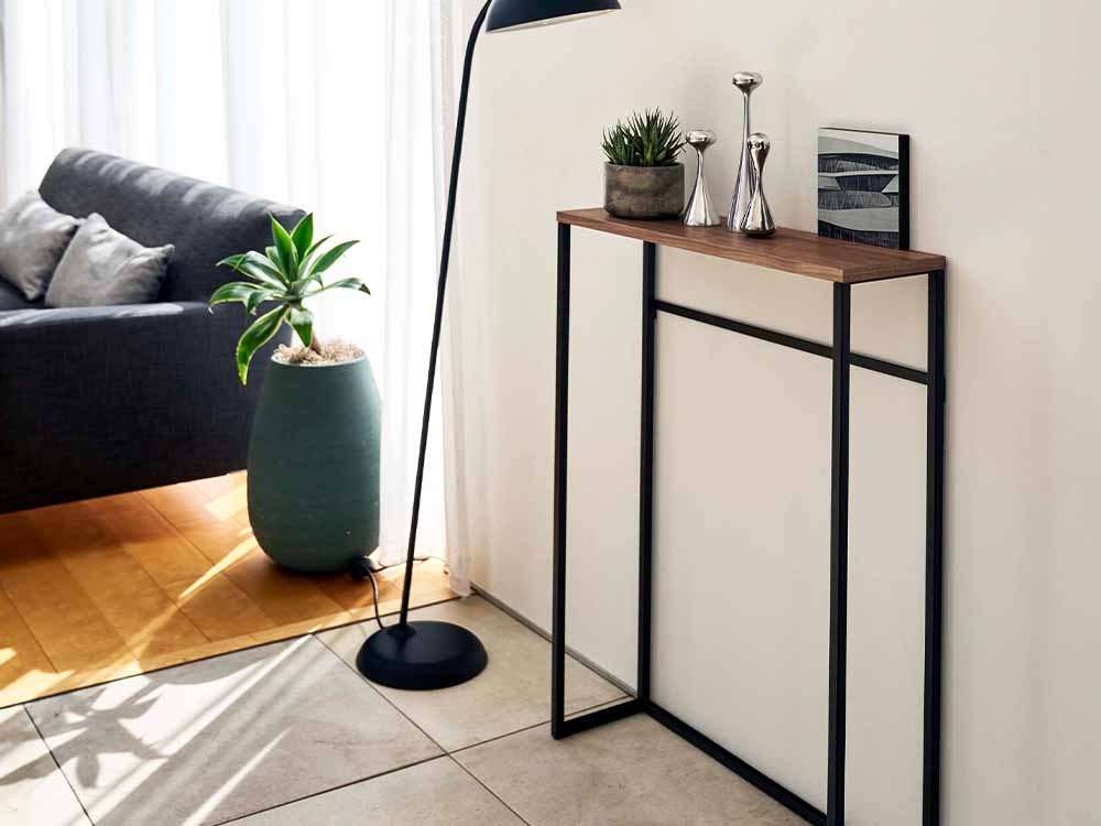 YAMAZAKI/towerの木製コンソールテーブル