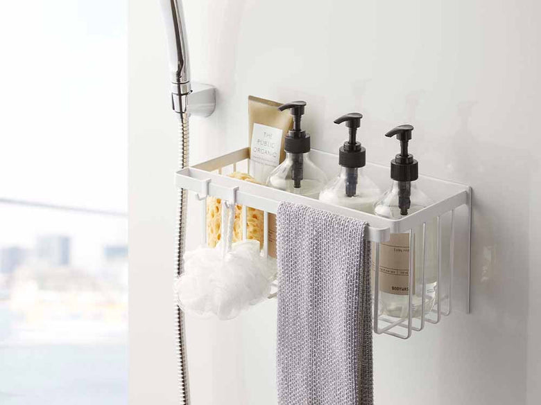 タワー製マグネットバスルームバスケットの写真