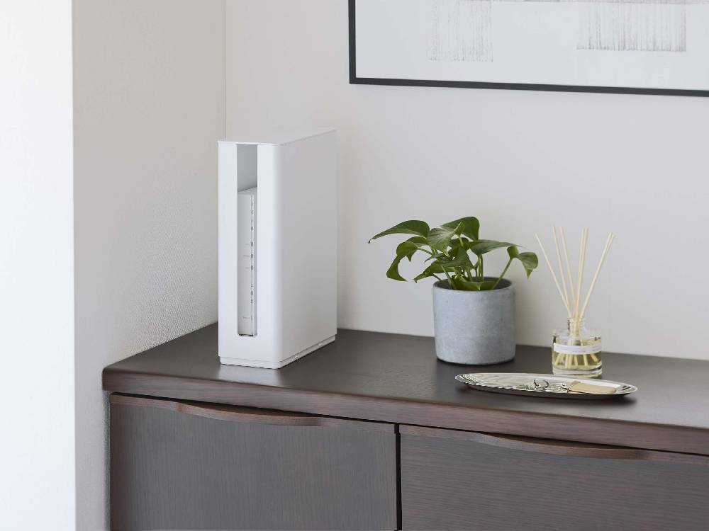 【smart/スマート】重ねられるルーター収納ケース ロング ブラック